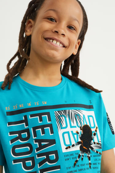 Reverskraag - T-shirt - petrol