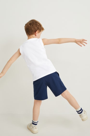 Toddler Boys - Set - top and shorts - organic cotton - 2 piece - white