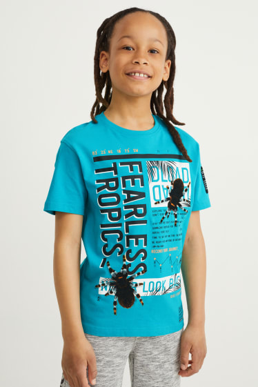 Reverskraag - T-shirt - petrol