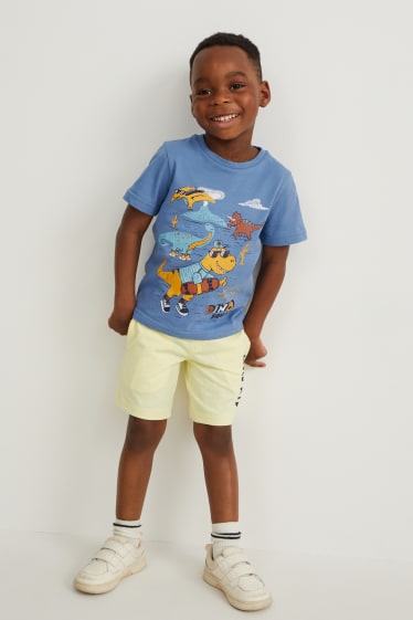 Toddler Boys - Set van 3 - dino - T-shirt - blauw