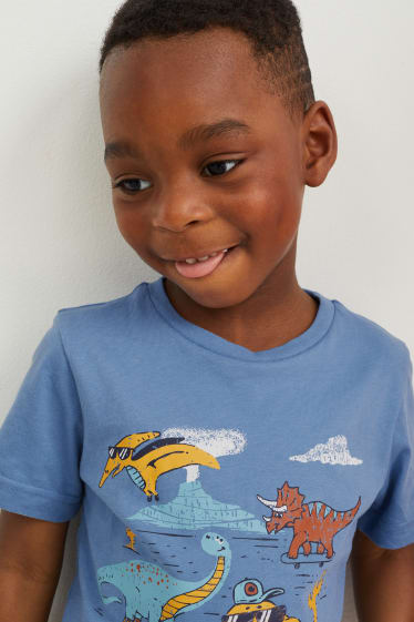 Toddler Boys - Set van 3 - dino - T-shirt - blauw