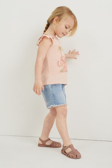 Toddler Girls - Korte spijkerbroek - jeanslichtblauw