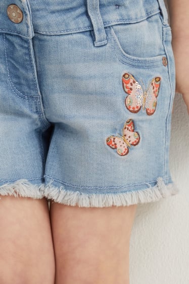 Toddler Girls - Korte spijkerbroek - jeanslichtblauw
