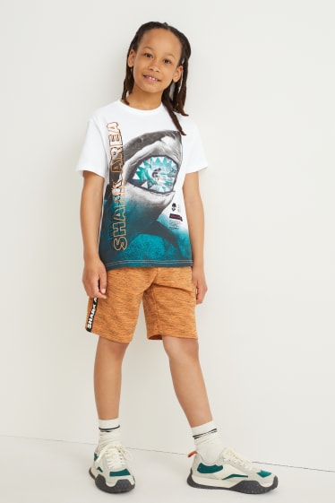 Reverskraag - T-shirt - wit
