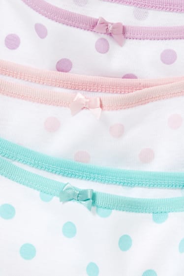 Toddler Girls - Multipack of 3 - briefs - polka dot - white
