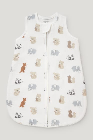 Baby Girls - Sac de dormit bebeluși - 0-6 luni - cu model - alb-crem