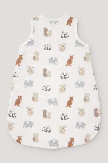 Baby Girls - Sac de dormit bebeluși - 0-6 luni - cu model - alb-crem
