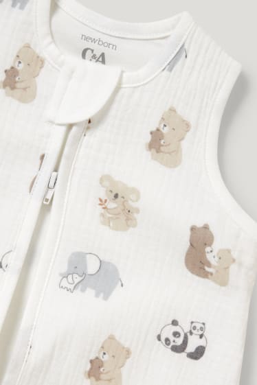 Baby Girls - Sac de dormit bebeluși - 0-6 luni - cu model - alb-crem