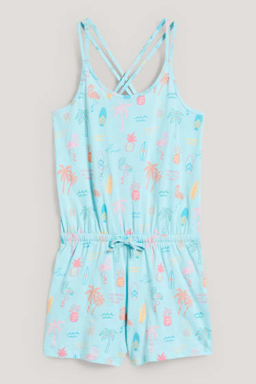 Kids Girls - Jumpsuitpyjama - met patroon - lichtturquoise