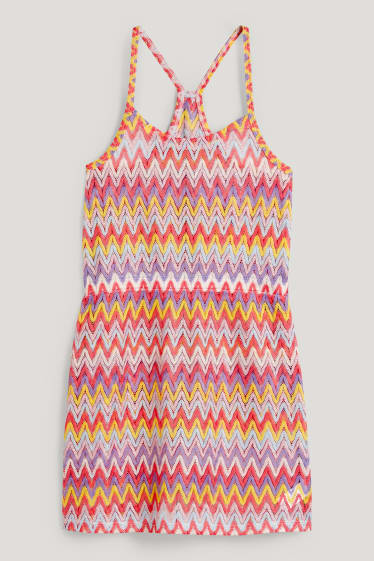 Kids Girls - Strandkleid - gemustert - pink