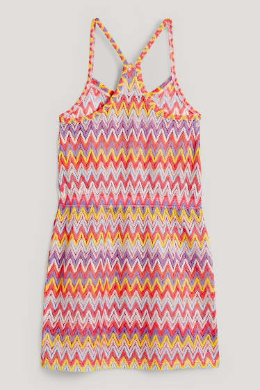 Kids Girls - Strandkleid - gemustert - pink