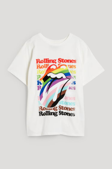 Clockhouse Girls - CLOCKHOUSE - T-shirt - Rolling Stones - kremowobiały
