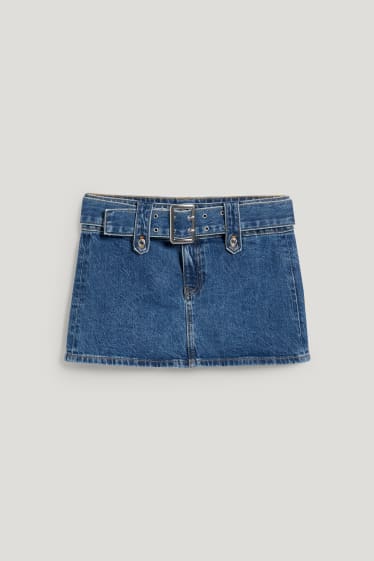 Clockhouse Girls - CLOCKHOUSE - gonna di jeans con cintura - jeans blu