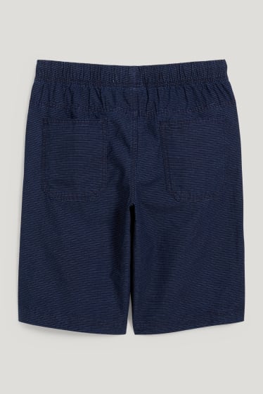 Reverskraag - Shorts - gestreept - donkerblauw