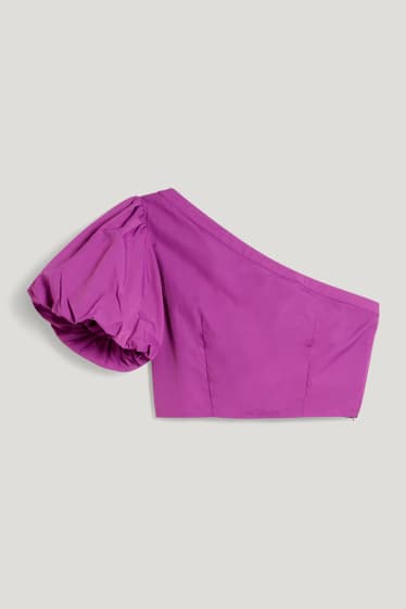 Dames - Korte blouse - paars