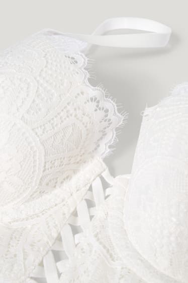 Femmes - Soutien-gorge à armature - DEMI - ampliforme - blanc crème