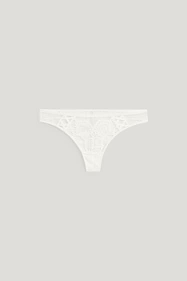 Femmes - String - blanc crème