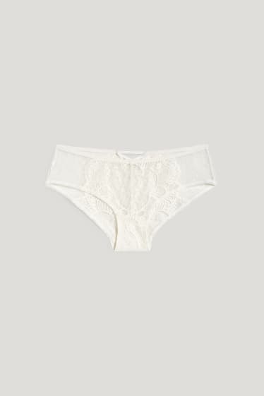 Dames - Hipster - crème wit