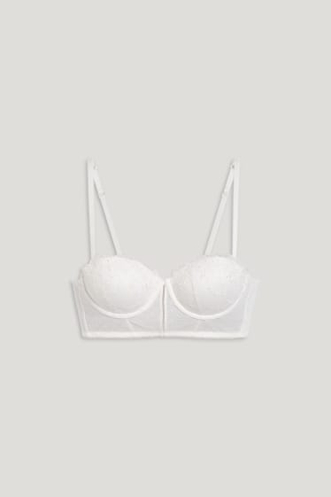 Femmes - Soutien-gorge avec armatures - BALCONETTE - ampliforme - blanc crème