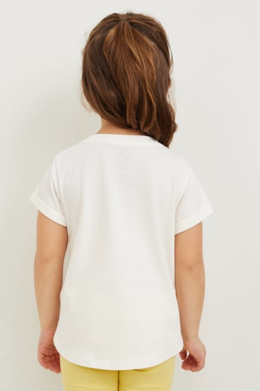 Toddler Girls - Kurzarmshirt - Glanz-Effekt - weiß