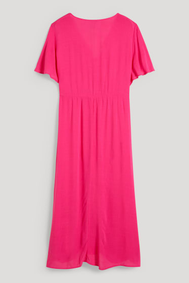 Dames - Fit & flare-jurk - fuchsiarood
