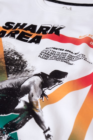 Reverskraag - T-shirt - wit