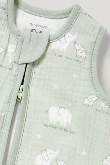Baby Girls - Sac de dormit bebeluși - 0-6 luni - cu model - verde mentă