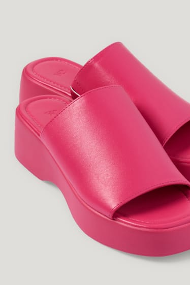 Mujer - Sandalias - polipiel - fucsia