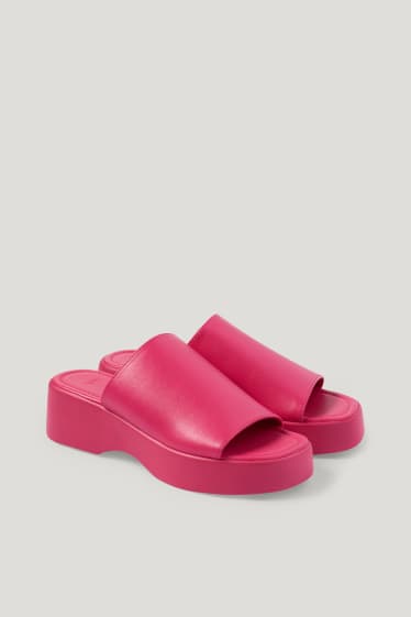 Mujer - Sandalias - polipiel - fucsia