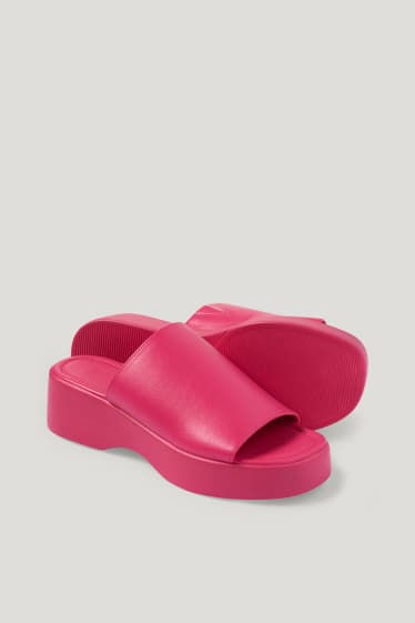 Mujer - Sandalias - polipiel - fucsia