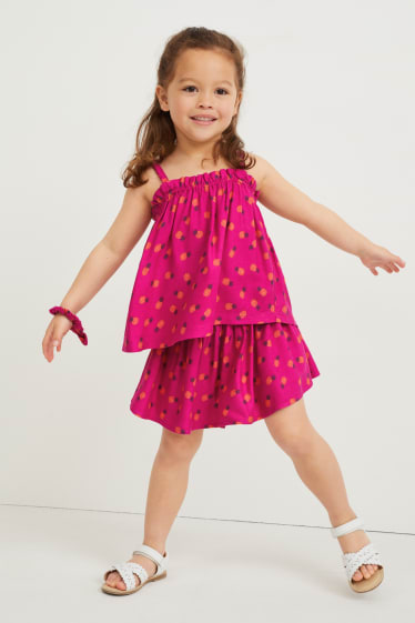 Toddler Girls - Set - Top und Scrunchie - 2 teilig - gemustert - dunkelrosa