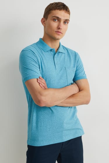 Heren - Poloshirt - lichtturquoise