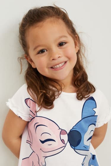 Toddler Girls - Lilo & Stitch - maglia a maniche corte - bianco
