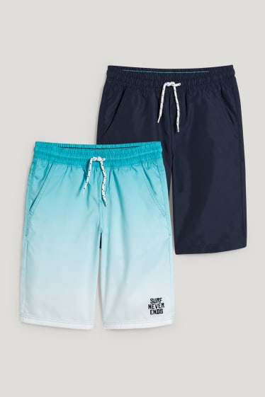 Kids Boys - Multipack 2er - Badeshorts - helltürkis