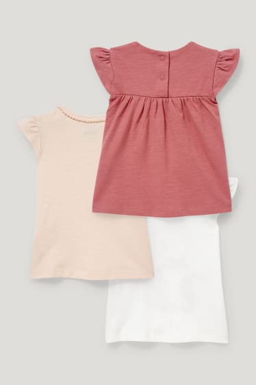 Baby Girls - Multipack 3er - Baby-Kurzarmshirt - schneeweiß