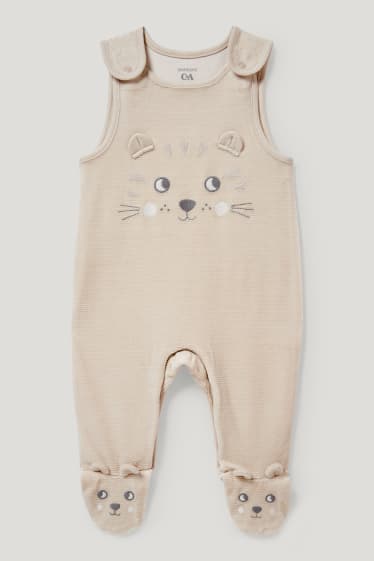 Baby Girls - Strampler-Set - 2 teilig - hellbeige