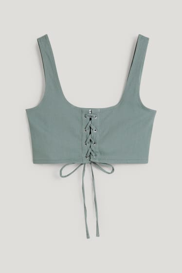 Clockhouse Girls - CLOCKHOUSE - korte top - groen