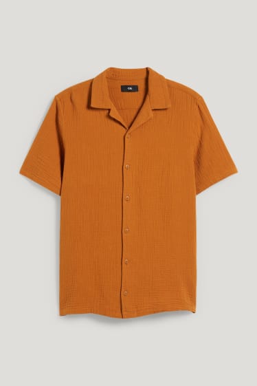 Clockhouse Boys - Overhemd - regular fit - reverskraag - mosterdgeel