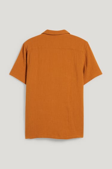 Clockhouse Boys - Overhemd - regular fit - reverskraag - mosterdgeel