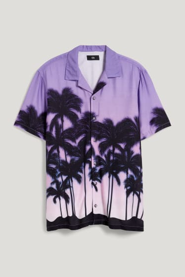 Clockhouse homme - Chemise - regular fit - col à revers - violet clair