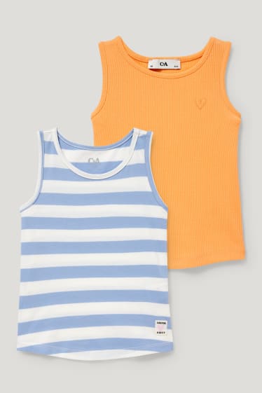 Toddler Girls - Multipack 2er - Top - blau / weiß