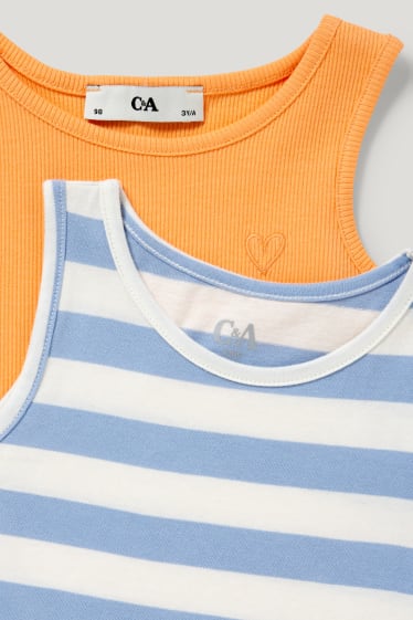 Toddler Girls - Multipack 2er - Top - blau / weiß