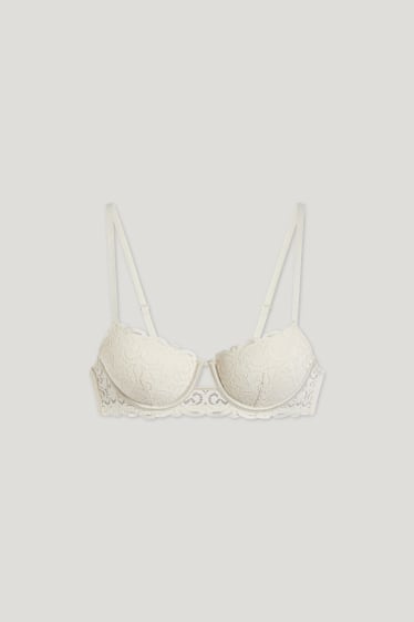 Damen - BH mit Bügel - DEMI - wattiert - hellbeige