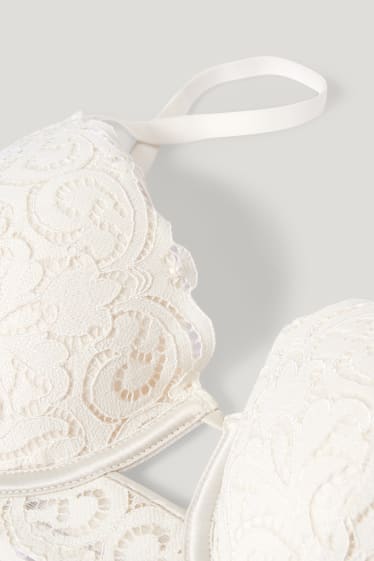 Damen - BH mit Bügel - DEMI - wattiert - hellbeige