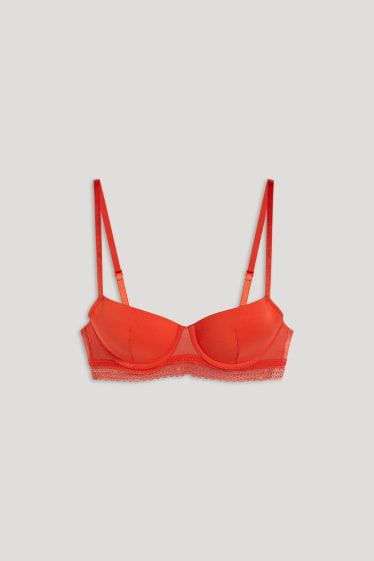 Donna - Reggiseno con ferretti - DEMI - imbottito - arancio scuro