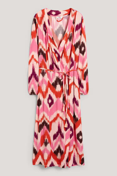 Dames - Ochtendjas - met patroon - roze