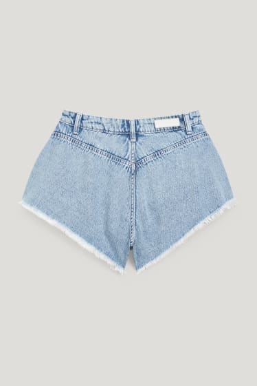 Clockhouse Girls - CLOCKHOUSE - pantaloni scurți de blugi - talie înaltă - denim-albastru deschis