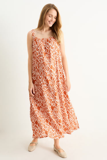 Mujer - Vestido premamá - marrón / blanco roto