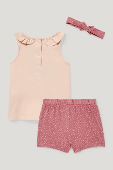 Bebés niñas - Minnie Mouse - conjunto para bebé - 3 piezas - rosa