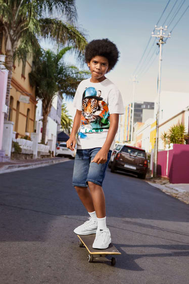 Kids Boys - Denim shorts - jog denim - denim-blue
